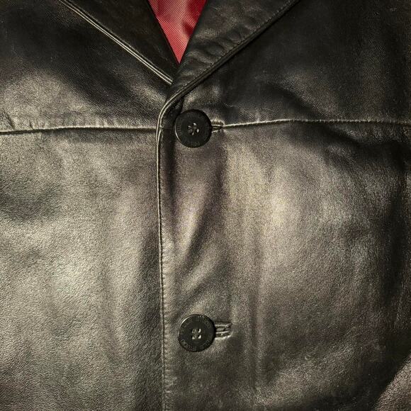 Wilsons Leather Pelle Studio Black Genuine Leather Jacket Coat Men’s XL - Picture 3 of 5